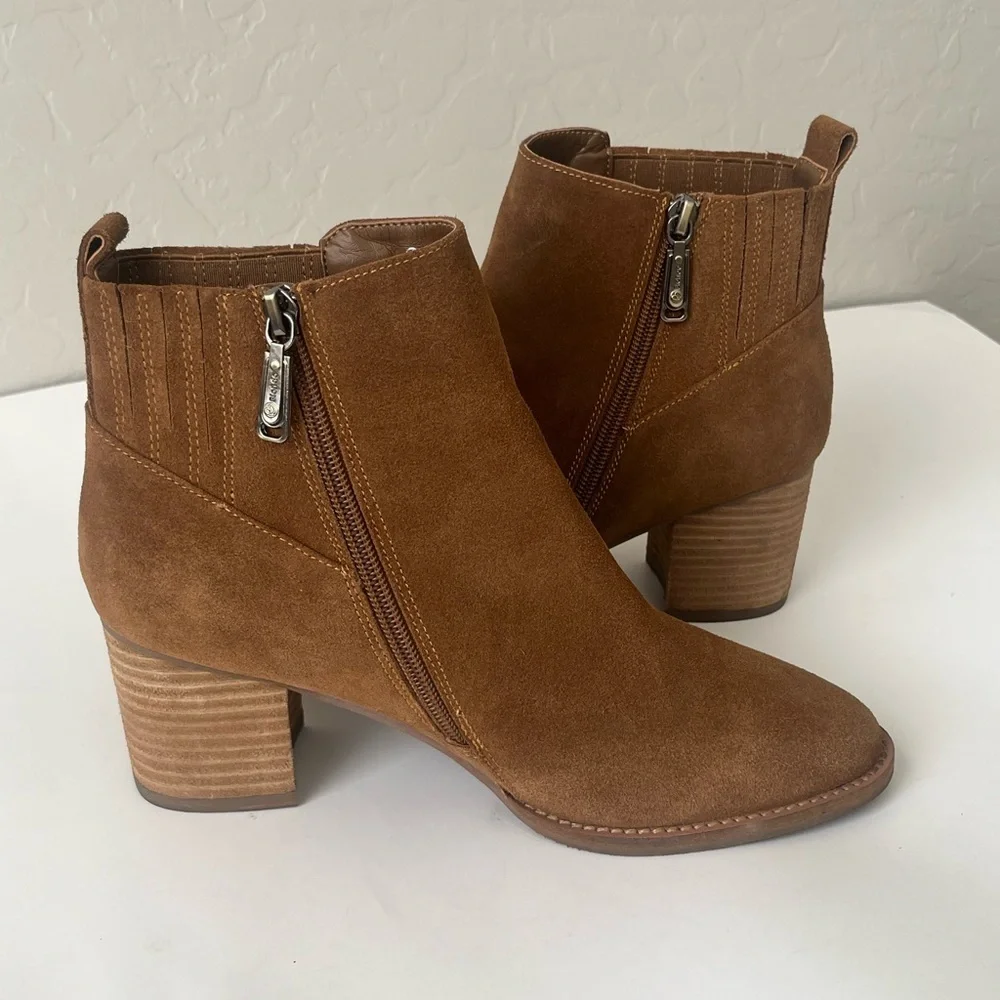Blondo Noa waterproof ankle boots camel suede 9.5